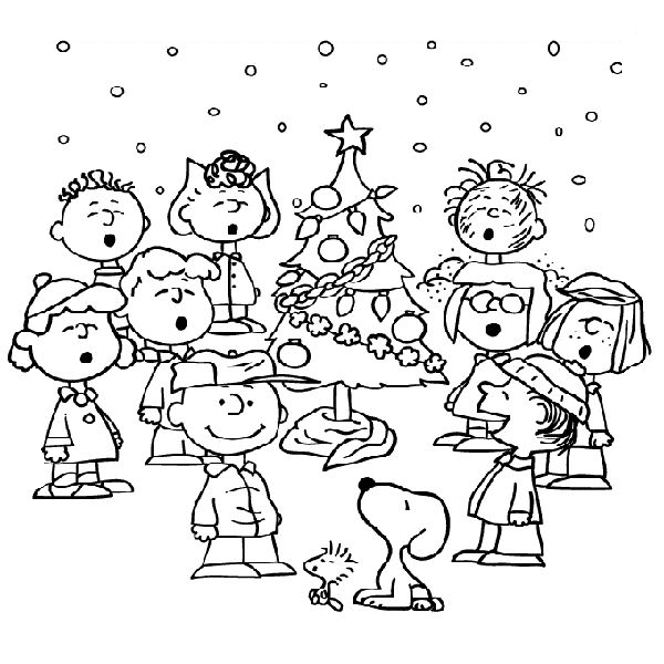 Charlie brown christmas coloring pages printable for free download