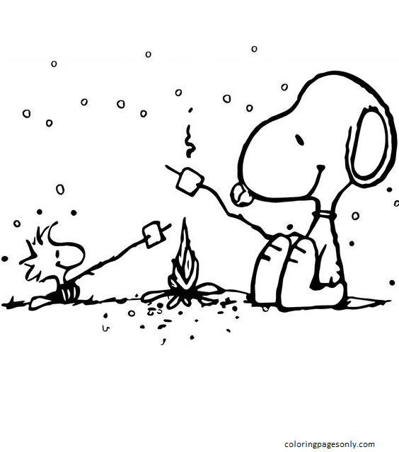 Free printable charlie brown christmas coloring page