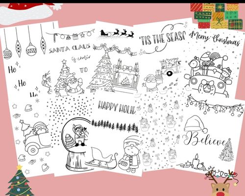 Christmas coloring pages free coloring sheets for adults and kids