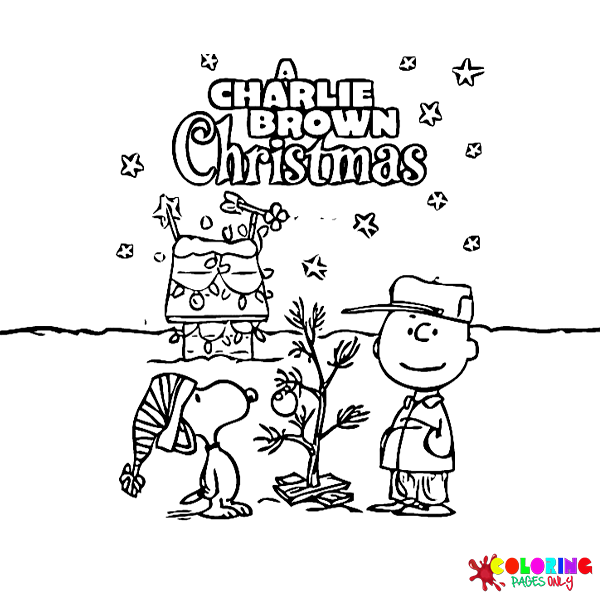 Charlie brown christmas coloring pages