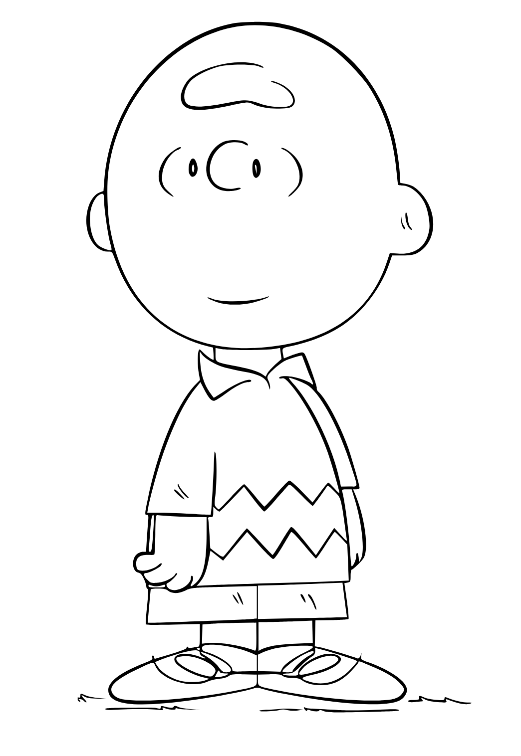 Free printable charlie brown hero coloring page for adults and kids