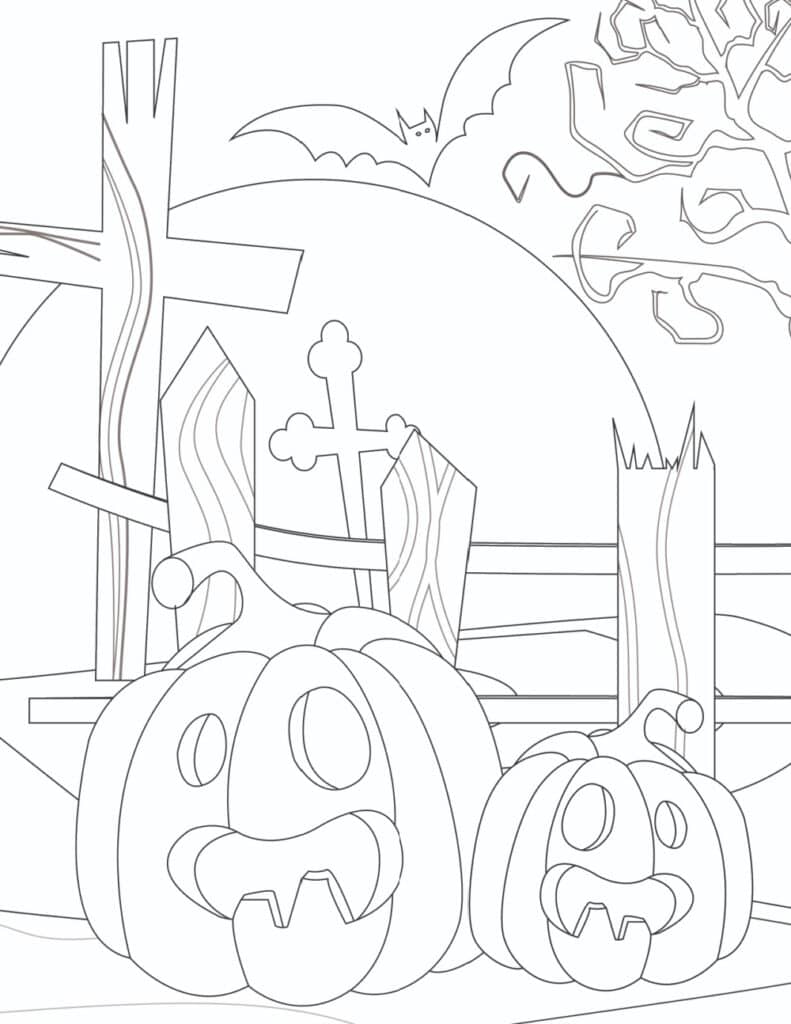 Halloween coloring pages for adults pdfs