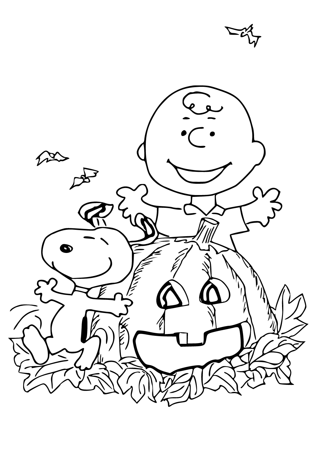 Free printable charlie brown pumpkin coloring page sheet and picture for adults and kids girls and boys