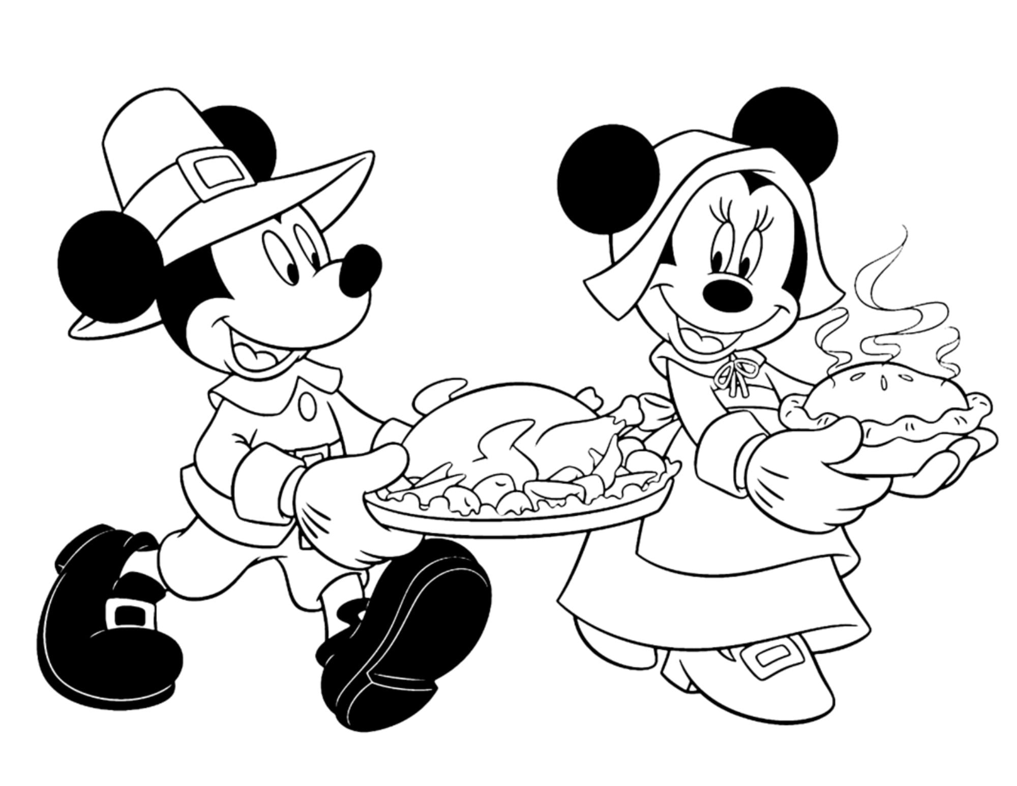 Pages of mickey mouse thanksgiving coloring book printable pdf coloring book minnie mouse coloring mickey and friends printable