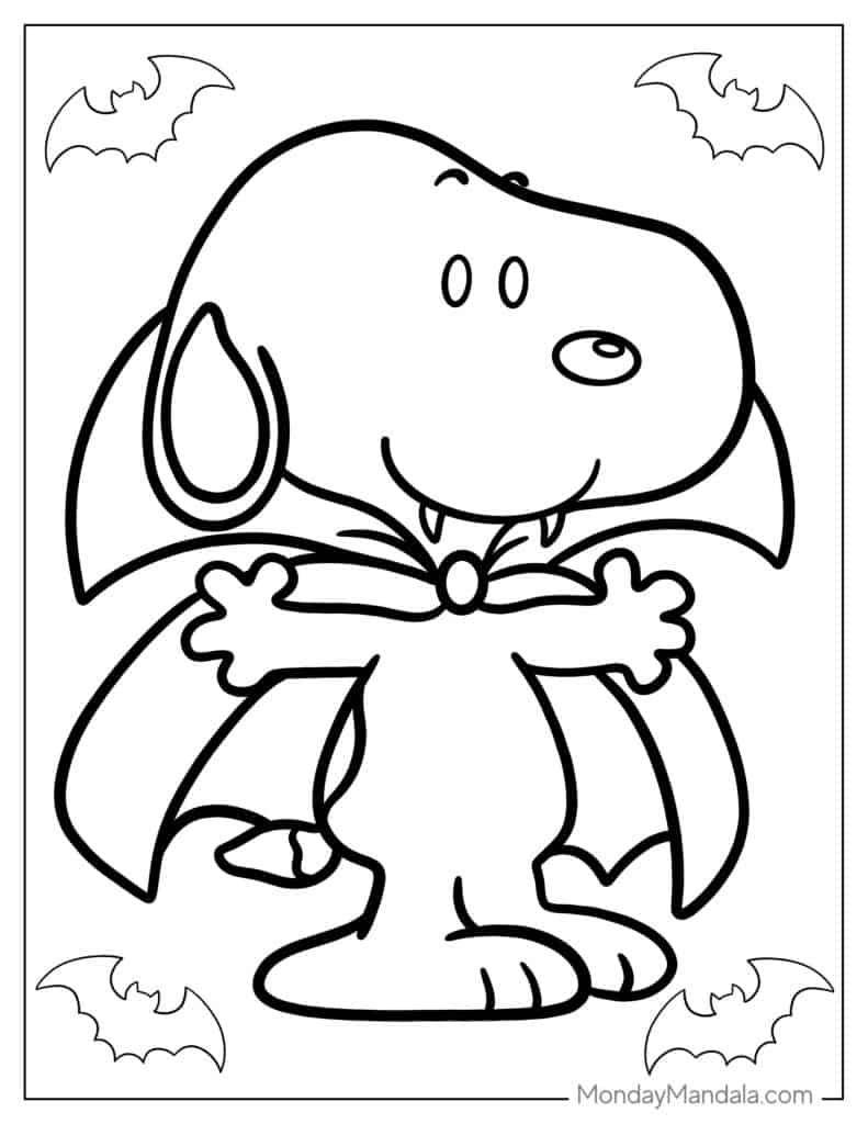 Peanuts snoopy coloring pages free pdf printables