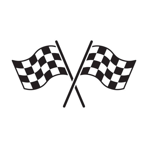 Checkered flag stock illustrations royalty