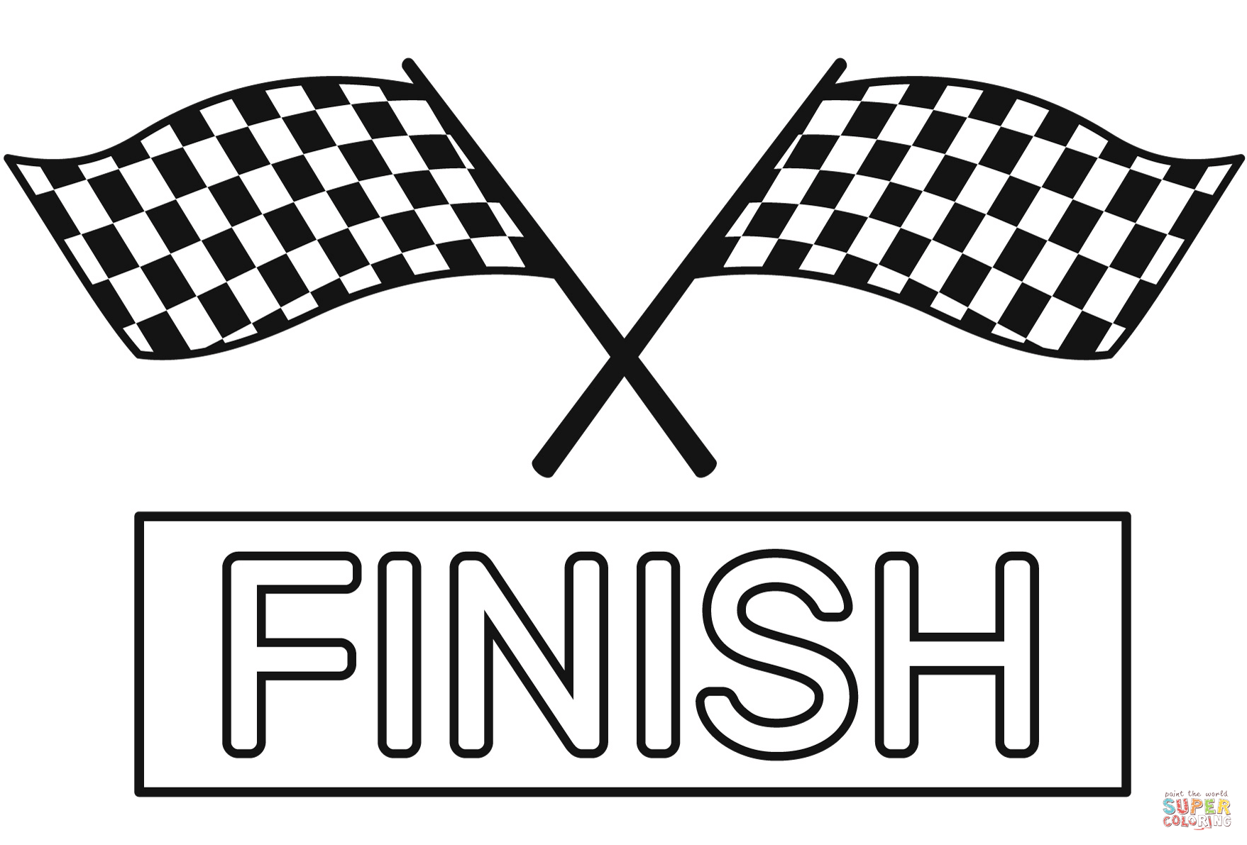Finish line coloring page free printable coloring pages