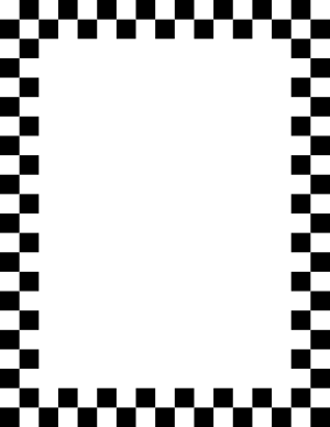 Printable red and white checkered page border