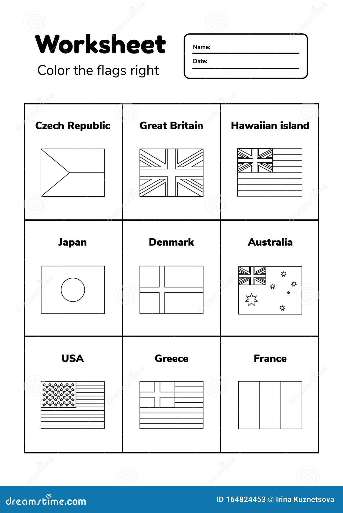 Worksheet color flags stock illustrations â worksheet color flags stock illustrations vectors clipart