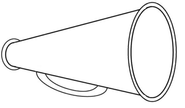 Free printable cheer megaphone template