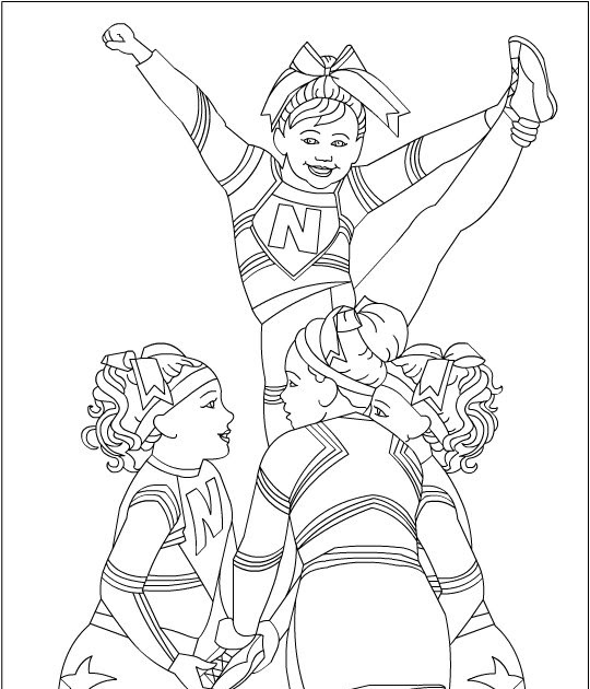 Nicoles free coloring pages cheerleading coloring pages