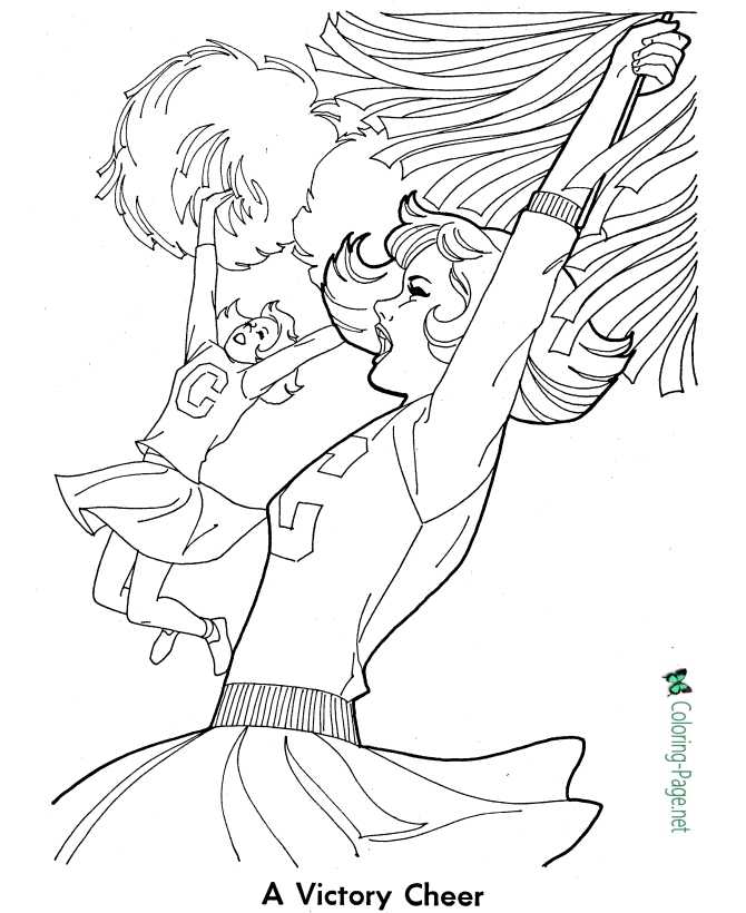 Cheerleader coloring page