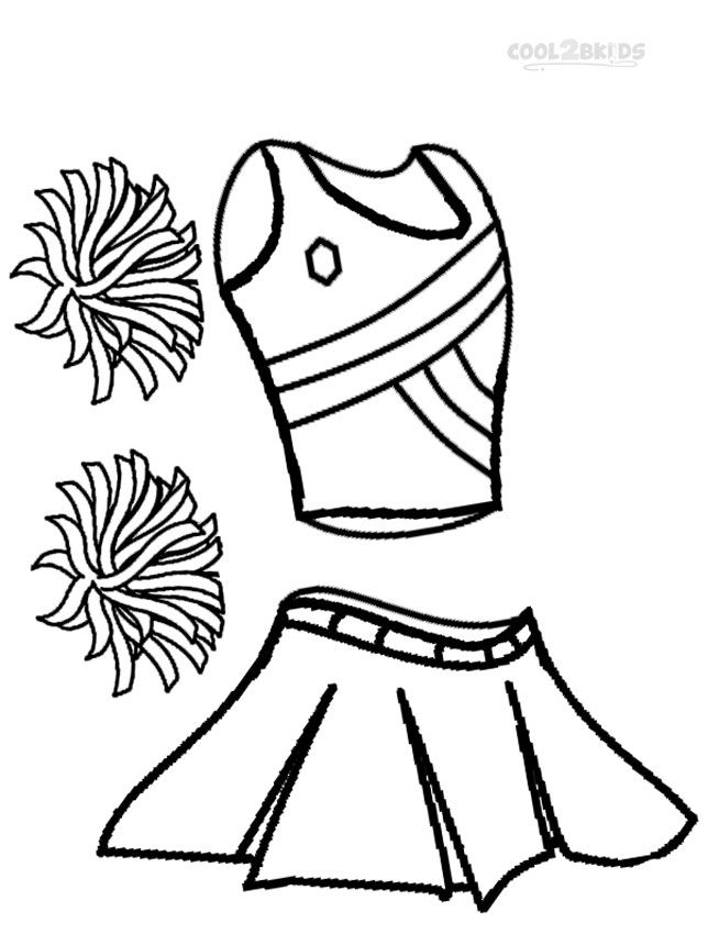 Printable cheerleading coloring pages for kids coolbkids coloring pages for kids coloring pages sports coloring pages