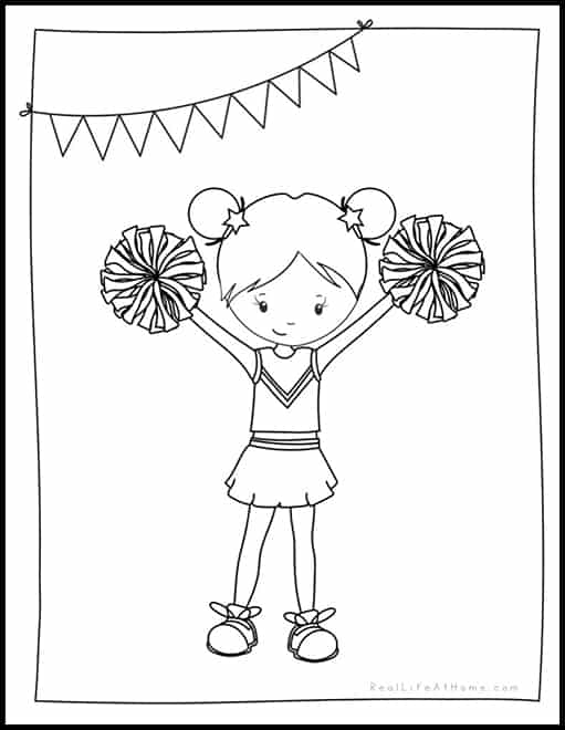 Cheerleader printables cheerleading worksheets for preschool and kindergarten