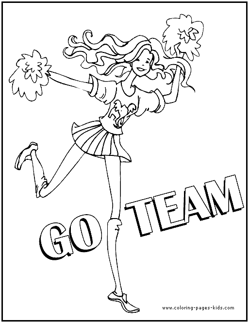 Cheerleader color page
