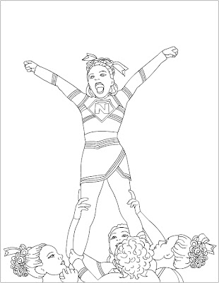 Nicoles free coloring pages cheerleading coloring pages