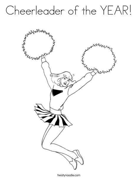 Cheerleader of the year coloring page