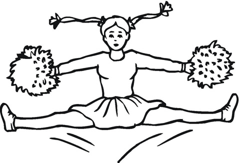Great cheerleader coloring page free printable coloring pages