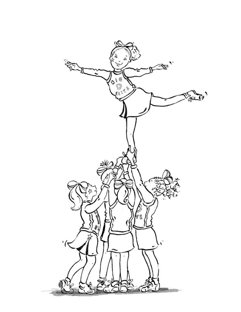 Free printable cheerleading coloring pages for kids sports coloring pages free coloring pages coloring pages