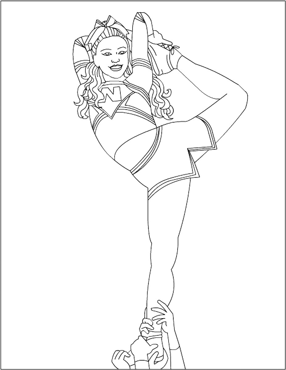 Cheerleading coloring pages â birthday printable