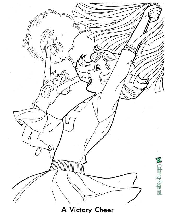 Cheerleader coloring pages