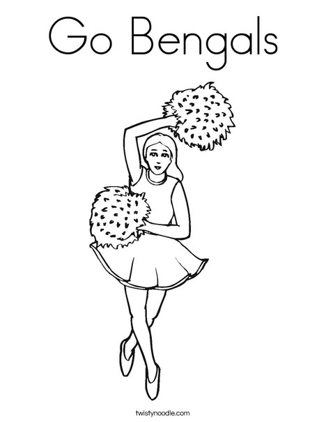 Go bengals coloring page