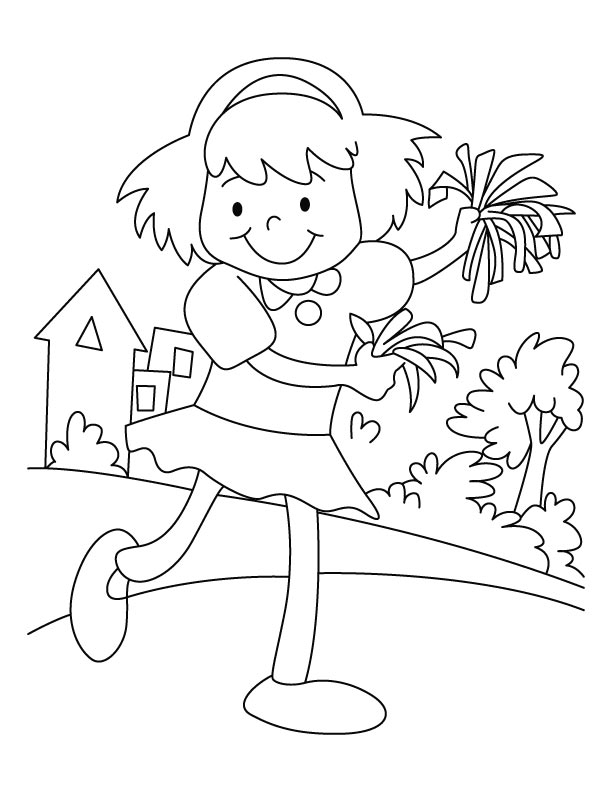 Happy cheerleader coloring page download free happy cheerleader coloring page for kids best coloring pages