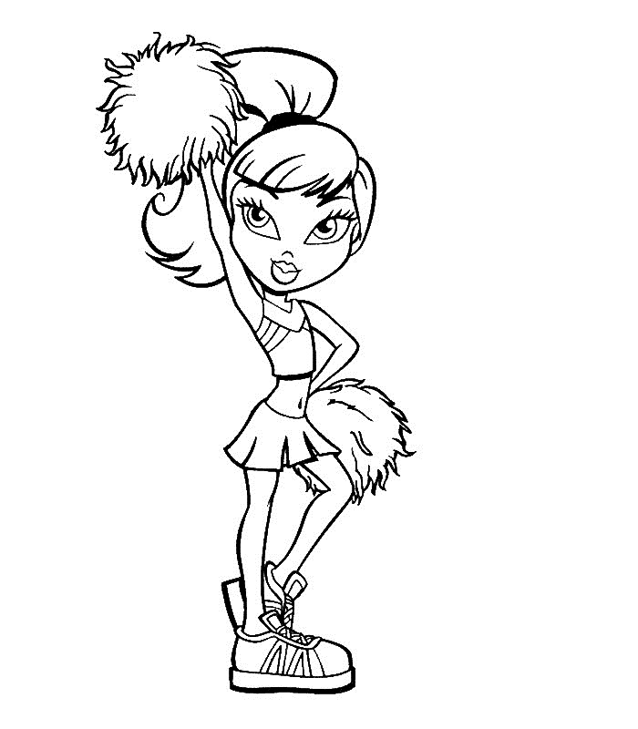 Coloring pages printable cheerleading coloring pages