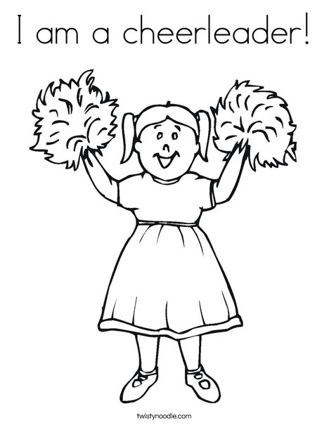 I am a cheerleader coloring page