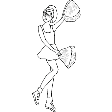 Beautiful free printable cheerleading coloring pages online