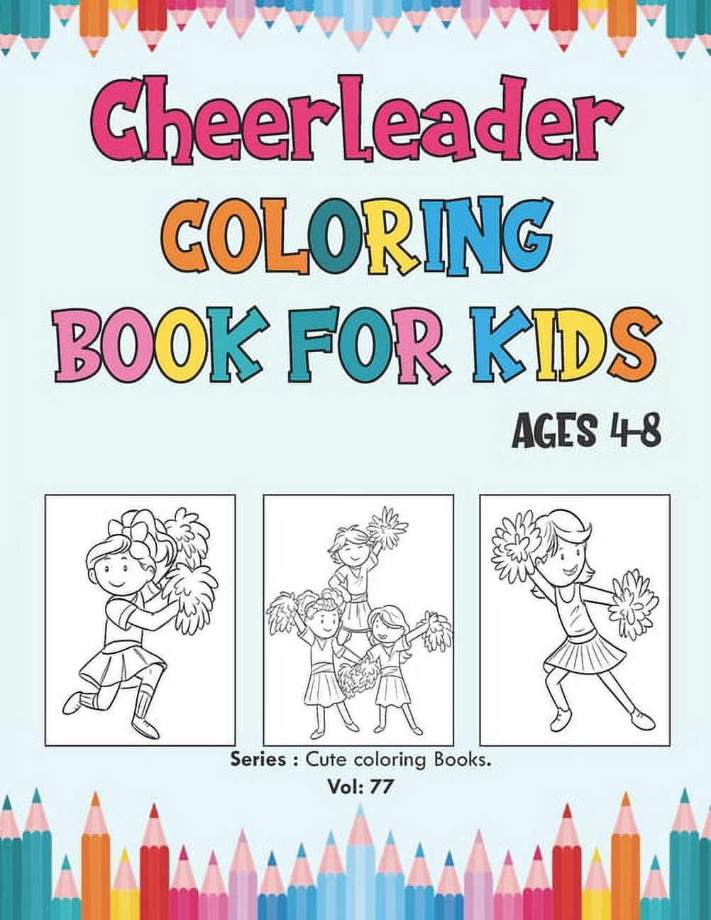 Cute coloring books cheerleader coloring book for kids ages