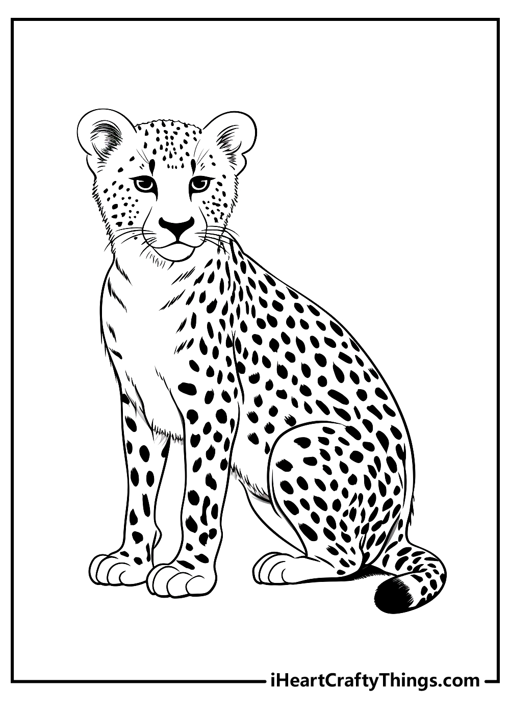 Cheetah coloring pages free printables