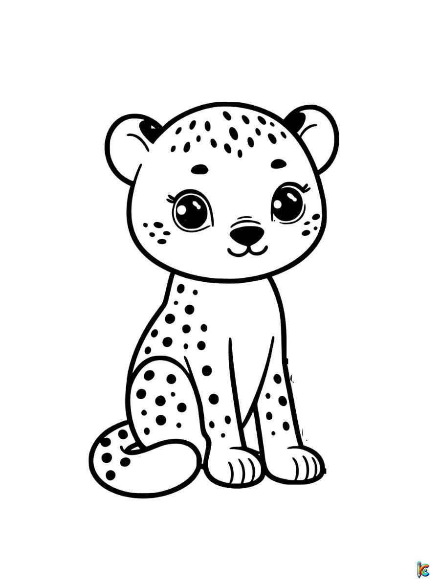 Cheetah coloring pages â