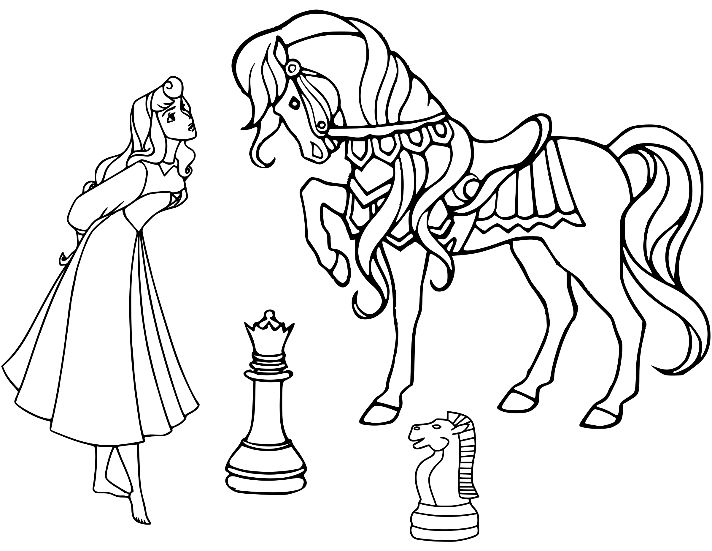 Chess coloring pages