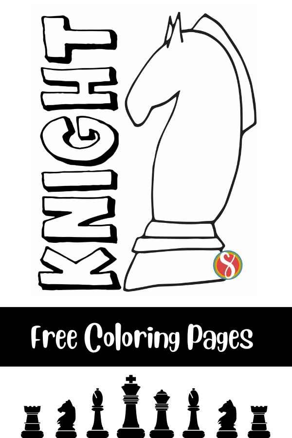 Free chess coloring pages â stevie doodles