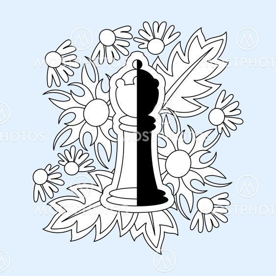 Chess pieces coloring book by nadezhda aksenova