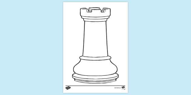 Chess colouring pages