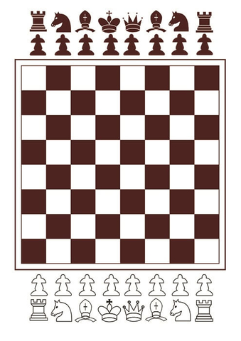 Chessboard and pieces to print template free printable papercraft templates