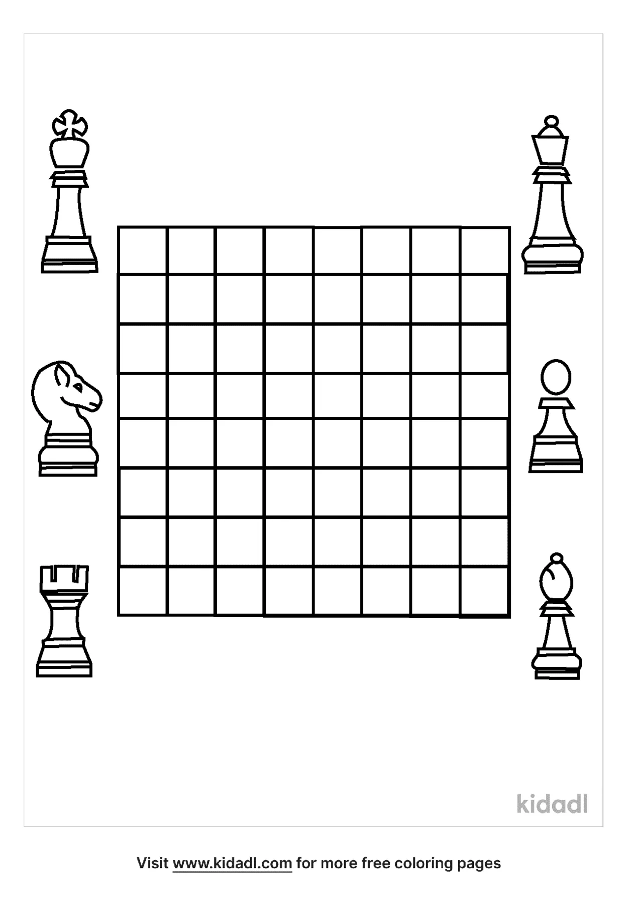 Free chess coloring page coloring page printables