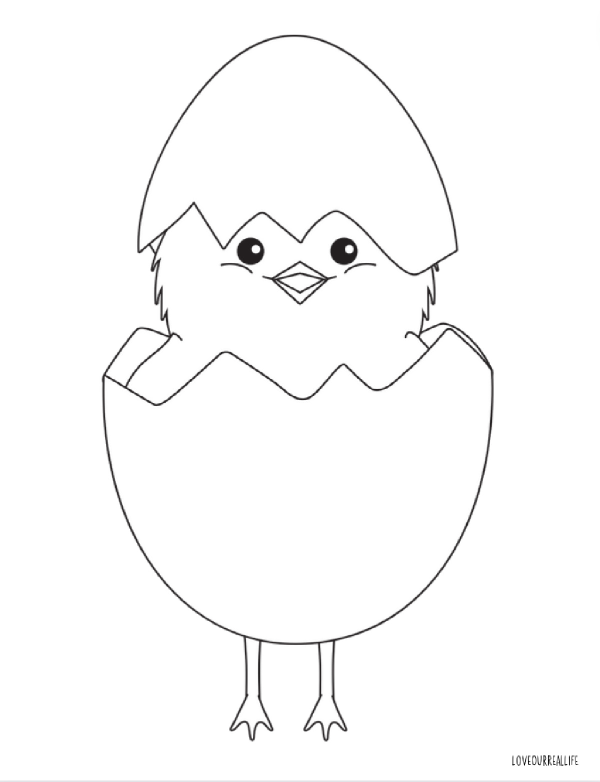 Chick coloring pages free printable for kids â love our real life