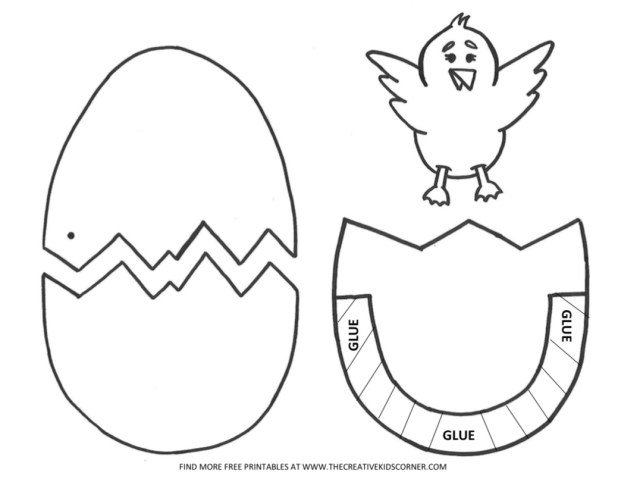 Free printable â hatching baby chick craft