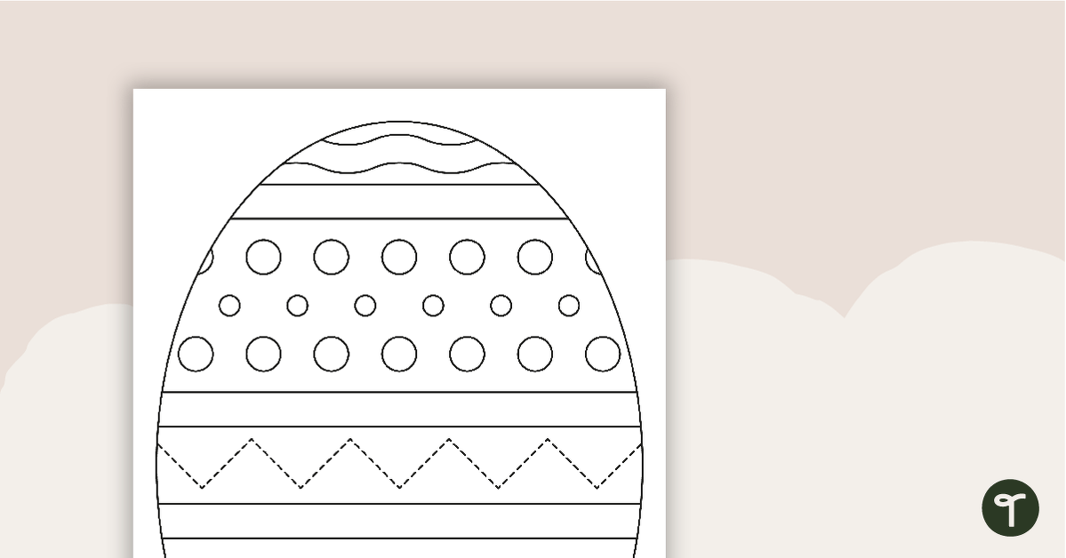 Easter egg and chick craft template teach starter