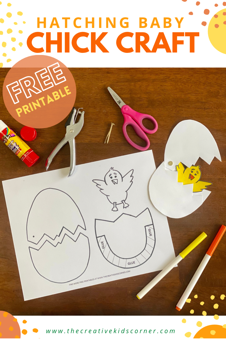 Free printable â hatching baby chick craft