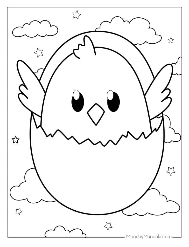 Chicken coloring pages free pdf printables