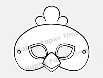 Chicken mask paper coloring craft