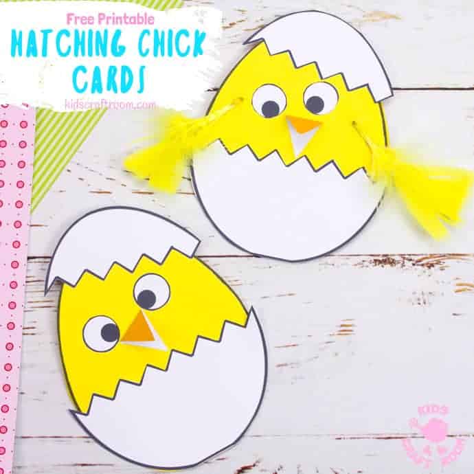 Hatching chick easter card craft