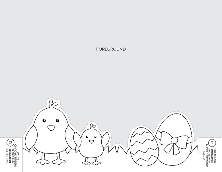 D easter colouring pages