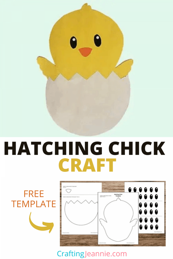 Hatching chick craft free template