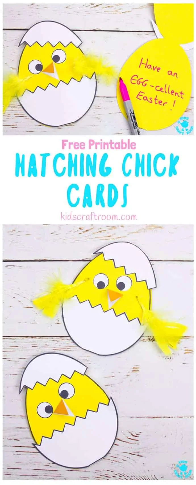 Hatching chick easter card craft