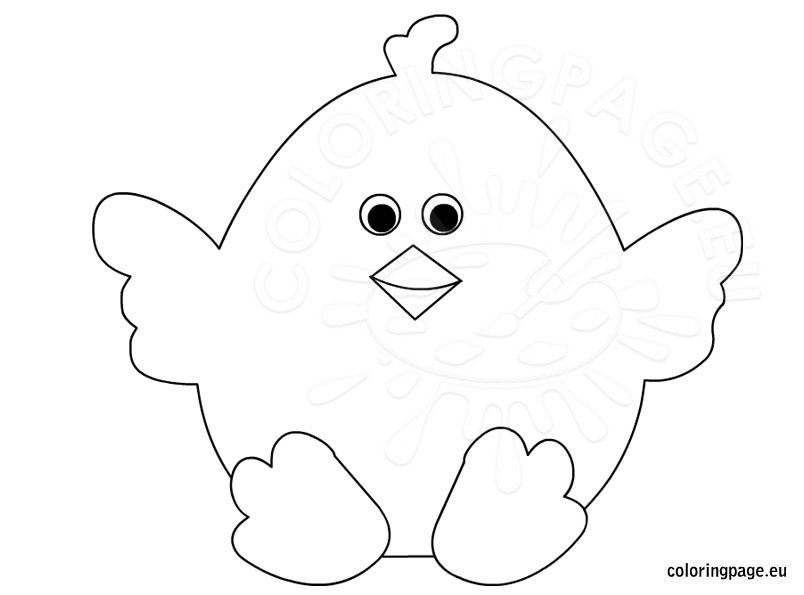 Cute chick coloring printable coloring page